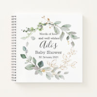 Greenery foliage Baby Shower Guest Book