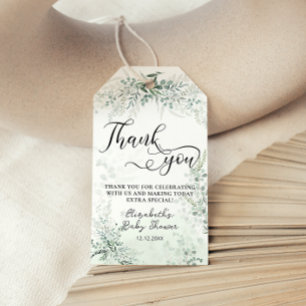 Greenery Foliage Boho Baby Shower Thank You Gift Tags
