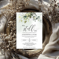 Greenery foliage boho we still do vow renewal