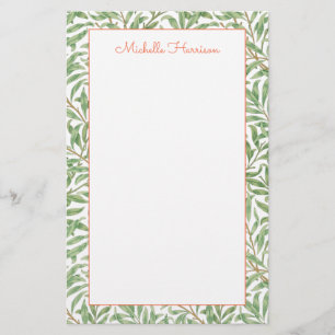 Greenery Foliage Botanical Pattern Green Orange Stationery