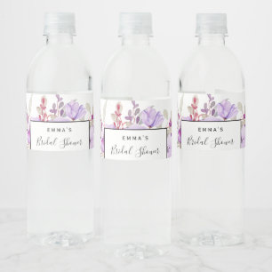 Greenery Foliage Bridal Water Bottle Label