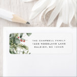 Greenery Foliage Christmas Card Return Address Label<br><div class="desc">Greenery Foliage Christmas Card Return Address Label. Click the edit/personalize button to customize this design with your text.</div>