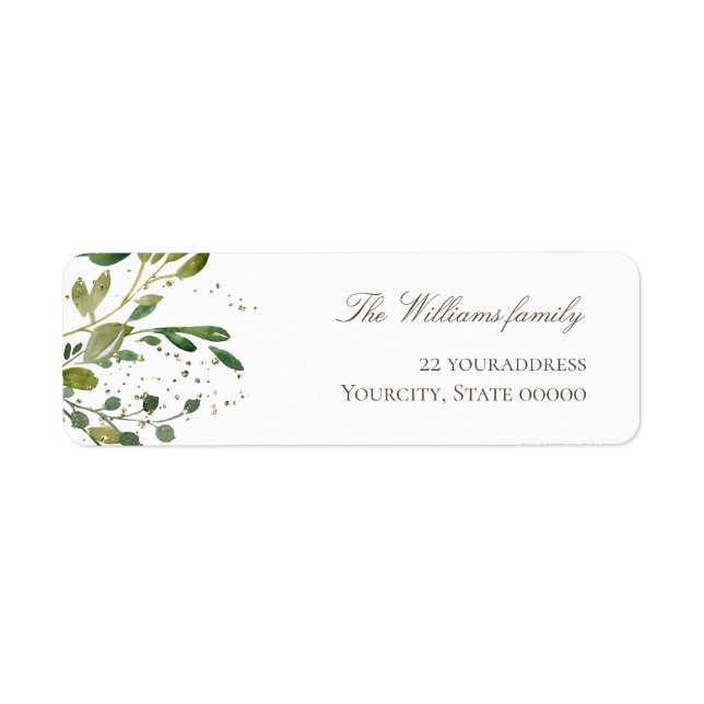 greenery foliage label (Front)