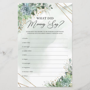 Greenery foliage succulents What Did Mommy Say