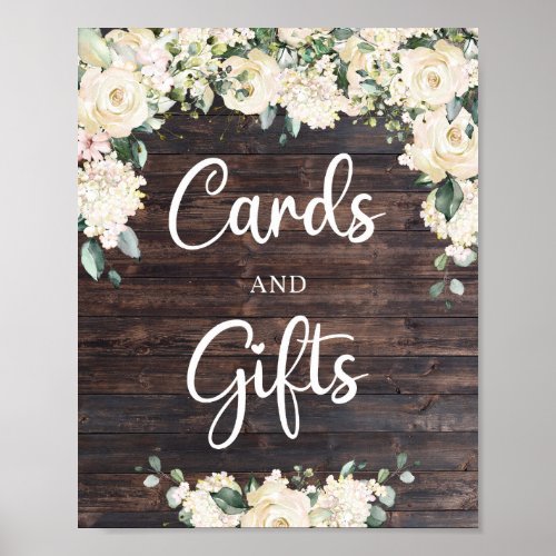 Greenery foliage wood rustic cards and gifts sign