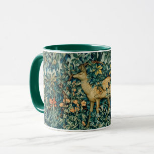 GREENERY,FOREST ANIMALS DOES Floral Christmas Mug
