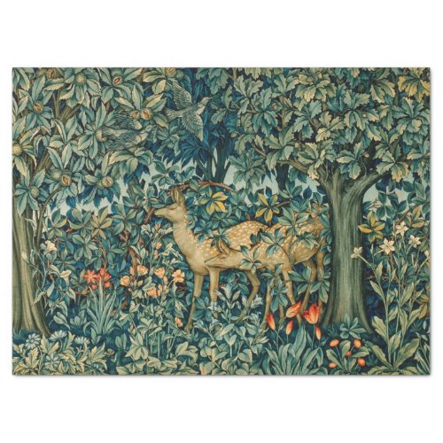 GREENERYFOREST ANIMALS DOES Floral Christmas   Tissue Paper