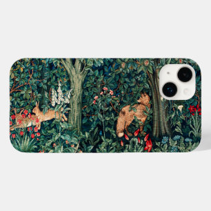GREENERY,FOREST ANIMALS Hares ,Fox,Green Floral Case-Mate iPhone 14 Plus Case