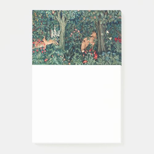 GREENERYFOREST ANIMALS Hares FoxGreen Floral Post_it Notes