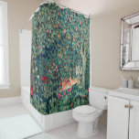 Greenery,forest Animals Hares ,green Floral Shower Curtain at Zazzle
