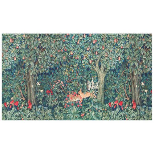 GREENERYFOREST ANIMALS HaresGreen Floral  Tablecloth