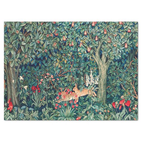 GREENERYFOREST ANIMALS Hares Green Floral Tissue Paper