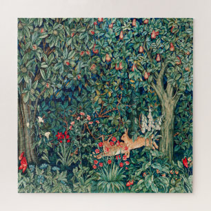 GREENERY,FOREST ANIMALS  Hares ,Green Foliage Jigsaw Puzzle
