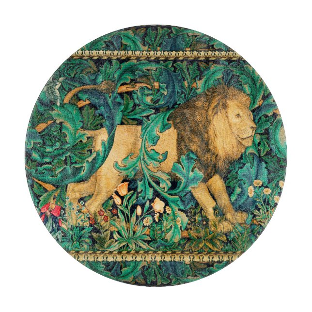GREENERY,FOREST ANIMALS  LION Floral  Cutting Boar Board (Front)
