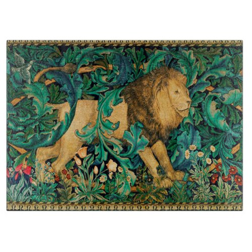 GREENERYFOREST ANIMALS  LION Floral  Cutting Boar Cutting Board