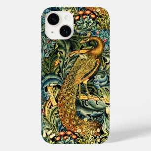 GREENERY, FOREST ANIMALS,PEACOCK IN GREEN FLORAL Case-Mate iPhone 14 CASE