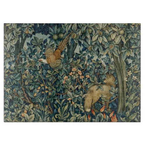 GREENERYFOREST ANIMALS Pheasant FoxGreen Floral Cutting Board