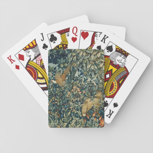 GREENERYFOREST ANIMALS Pheasant FoxGreen Leaves Poker Cards