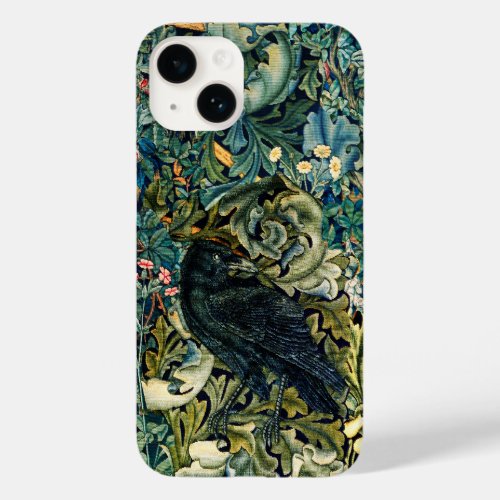 GREENERY FOREST ANIMALS RAVEN IN GREEN FLORAL Case_Mate iPhone 14 CASE