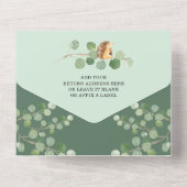 Greenery Forest Woodland Animals Baby Shower All In One Invitation (Back)
