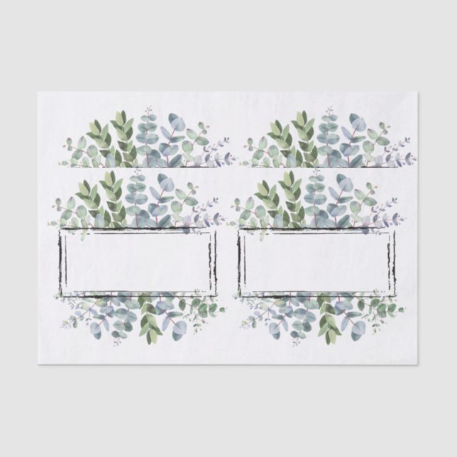 Greenery Frame for Decoupage Tissue Paper (Front)