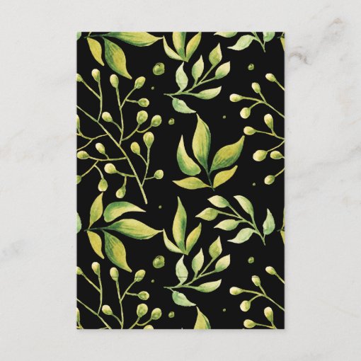 Greenery Fresh Leaf Modern Wedding Enclosure Card Zazzle