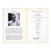 Greenery Funeral Memorial Photo Program Father Flyer | Zazzle