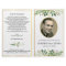 Greenery Funeral Memorial Photo Program Father
