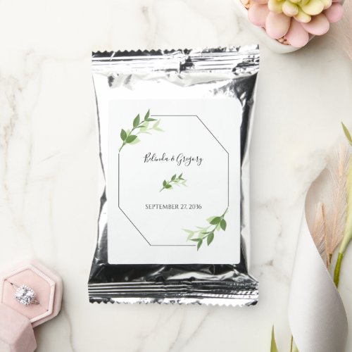 Greenery Garden Leaves Frame Wedding Coffee Drink Mix