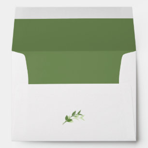 Greenery Garden Leaves Wedding Invitation Envelope