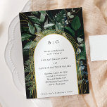 Greenery garden, Modern botanic arch wedding Invit Invitation<br><div class="desc">Modern Greenery Botanical Garden Wedding Invites in Sage Green wedding color palette. This elegant arched wedding invitation is a perfect choice for outdoor garden spring or summer wedding. Features painted watercolor botanical leaves with modern arched frames and initial of the bride and groom. Make this Garden wedding invites a stylish...</div>