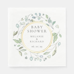 Greenery Garland Couples Baby Shower/Sprinkle Napkins