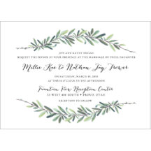 Greenery Garland Wedding Invitation
