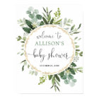 Greenery gender neutral baby shower welcome sign