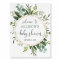 Greenery gender neutral baby shower welcome sign