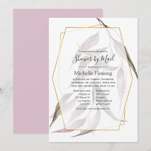 Greenery Geometric Baby or Bridal Shower by Mail Invitation