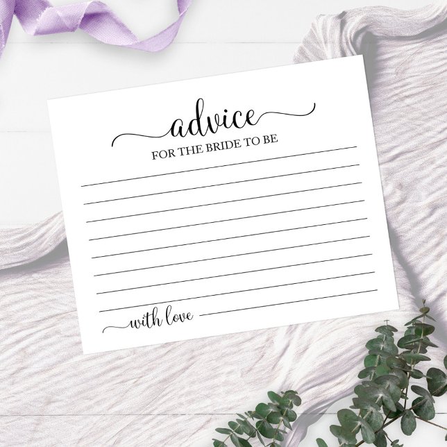 Greenery Geometric Bridal Shower Advice Cards (Creator Uploaded)