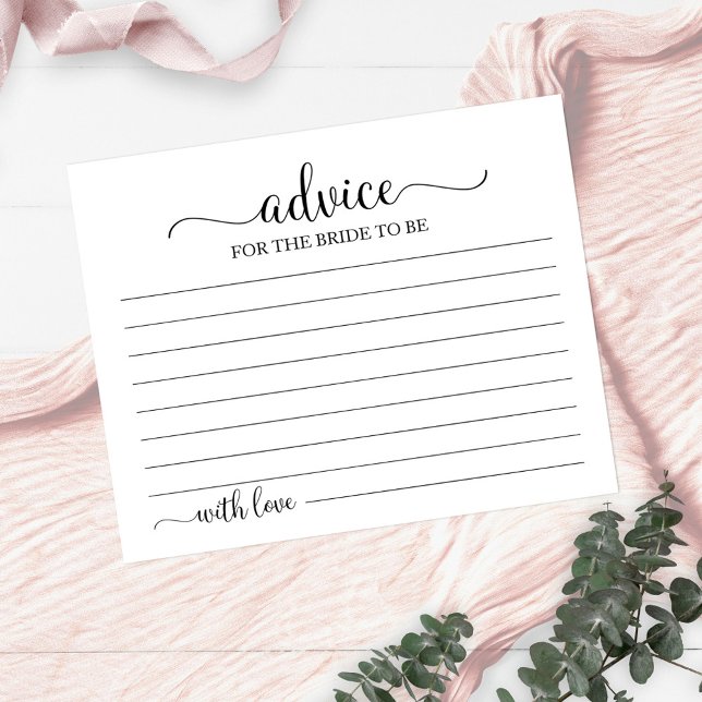 Greenery Geometric Bridal Shower Advice Cards (Creator Uploaded)