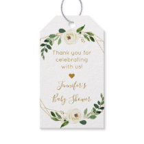 Greenery Geometric Floral Baby Shower Gift Tags