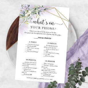 Greenery Geometric What's On Your Phone Flyer