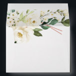 Greenery Geometric White Floral  Bridal Shower  Envelope<br><div class="desc">Greenery Geometric White Floral Bridal Shower envelope</div>