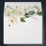 Greenery Geometric White Floral  Bridal Shower  Envelope<br><div class="desc">Greenery Geometric White Floral Bridal Shower envelope</div>