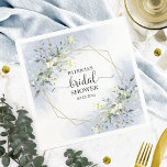 Greenery Geometric Wreath Bridal Shower  Napkins<br><div class="desc">Greenery Geometric Wreath Bridal Shower Napkins</div>