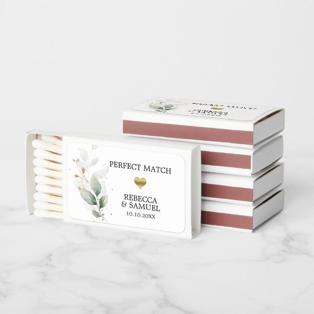 Greenery Gold Botanical PERFECT MATCH Wedding (Stacked)