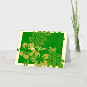 Greenery Gold Foil Folded Custom Card