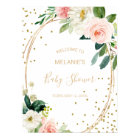 Greenery & Gold Geometric Baby Shower Welcome