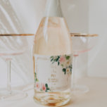 Greenery & Gold Geometric Elegant Bridal Shower Sparkling Wine Label<br><div class="desc">These greenery & gold geometric elegant bridal shower sparkling wine labels are perfect for a rustic wedding shower celebration. The design features lovely white, pink, and blush hand-painted roses and a touch of greenery, adorning gold geometric frames, inspiring artistic beauty. Make the wine bottle stickers your own by including your...</div>