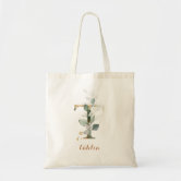 Gold & Greenery Personalized Tote Bag