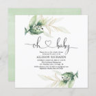 Greenery gold leaves gender neutral baby shower