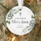 Greenery Gold Personalized Photo Baptism Ornament